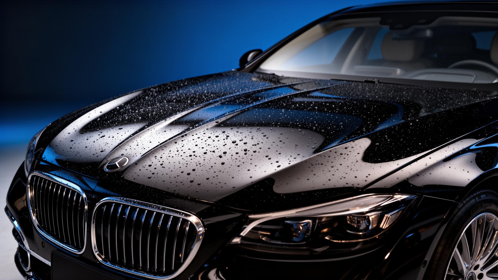 Detailed black luxury car